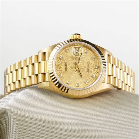 rolex oyster perpetual lady datejust 18ct yellow gold